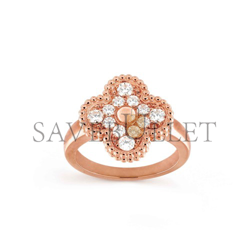 VAN CLEEF ARPELS VINTAGE ALHAMBRA RING - ROSE GOLD, DIAMOND  VCARP2R400