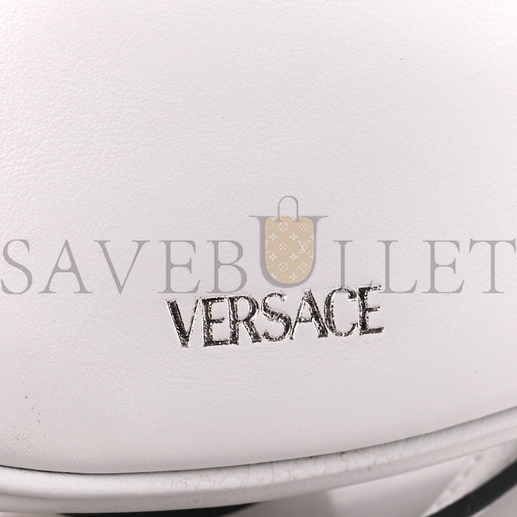 VERSACE CALFSKIN LA MEDUSA ARCHIVE HOBO WHITE (17x13x4cm)