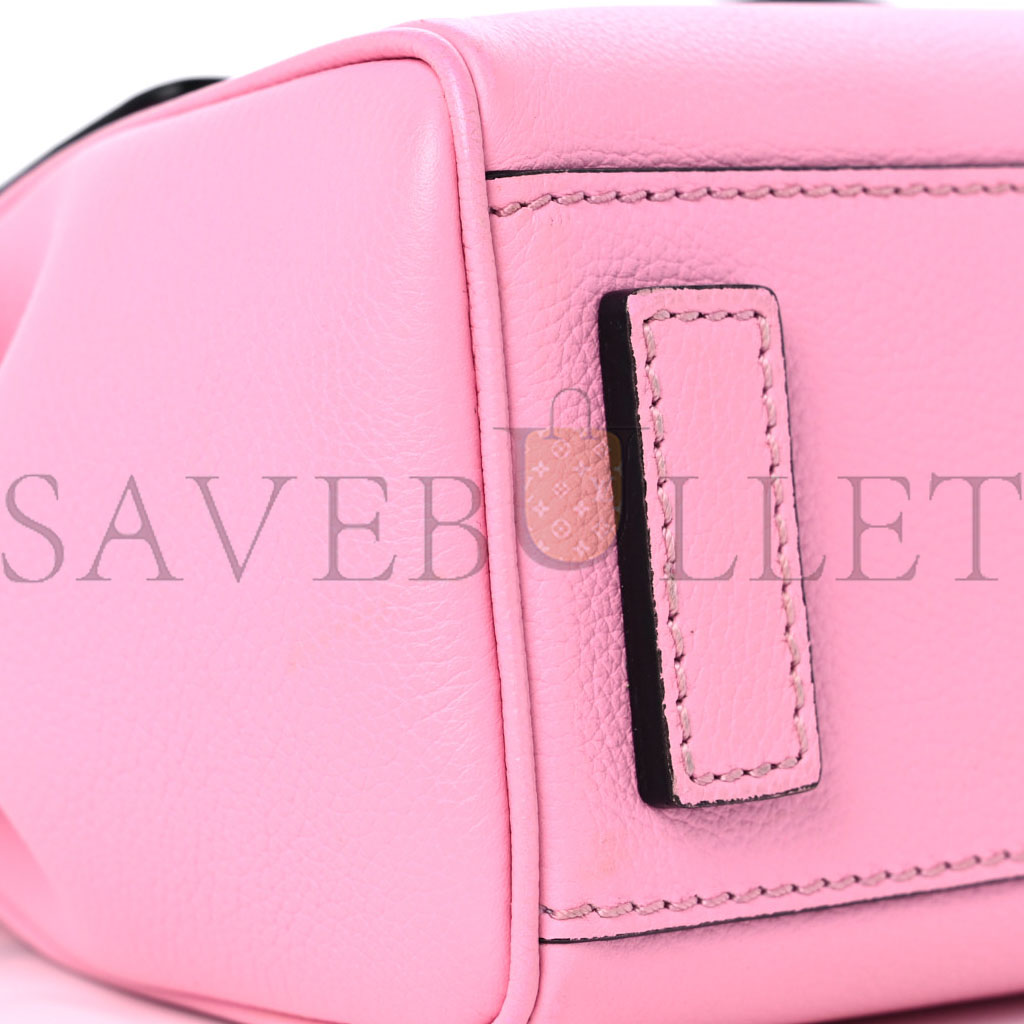 VERSACE GRAINED CALFSKIN SMALL LA MEDUSA TOP HANDLE BAG PINK  (20*18*10cm)