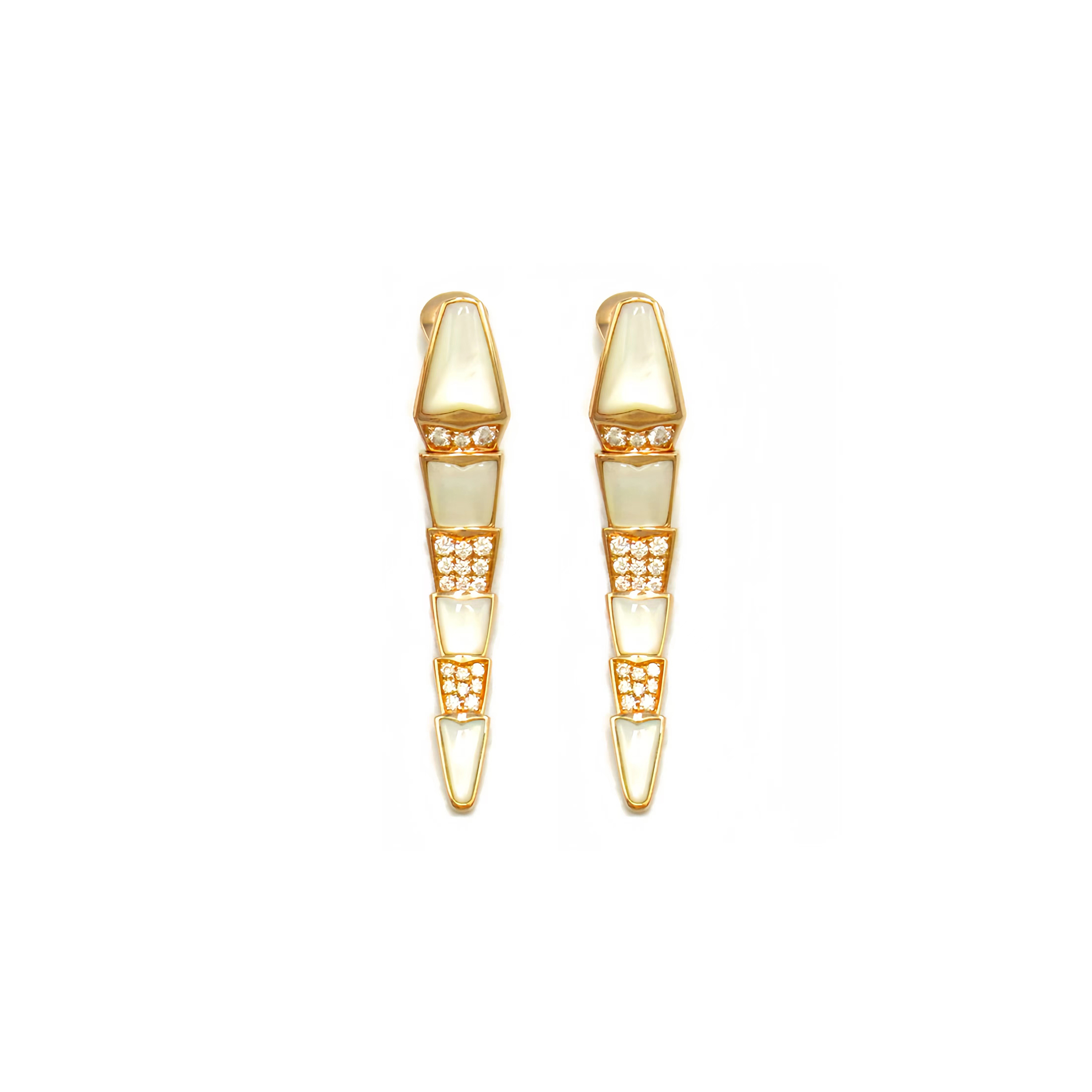 BVLGARI SERPENTI DIAMOND EARRINGS 