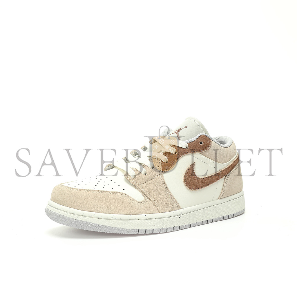 NIKE AIR JORDAN 1 LOW LIGHT BONE ARCHAEO BROWN HF1567-200