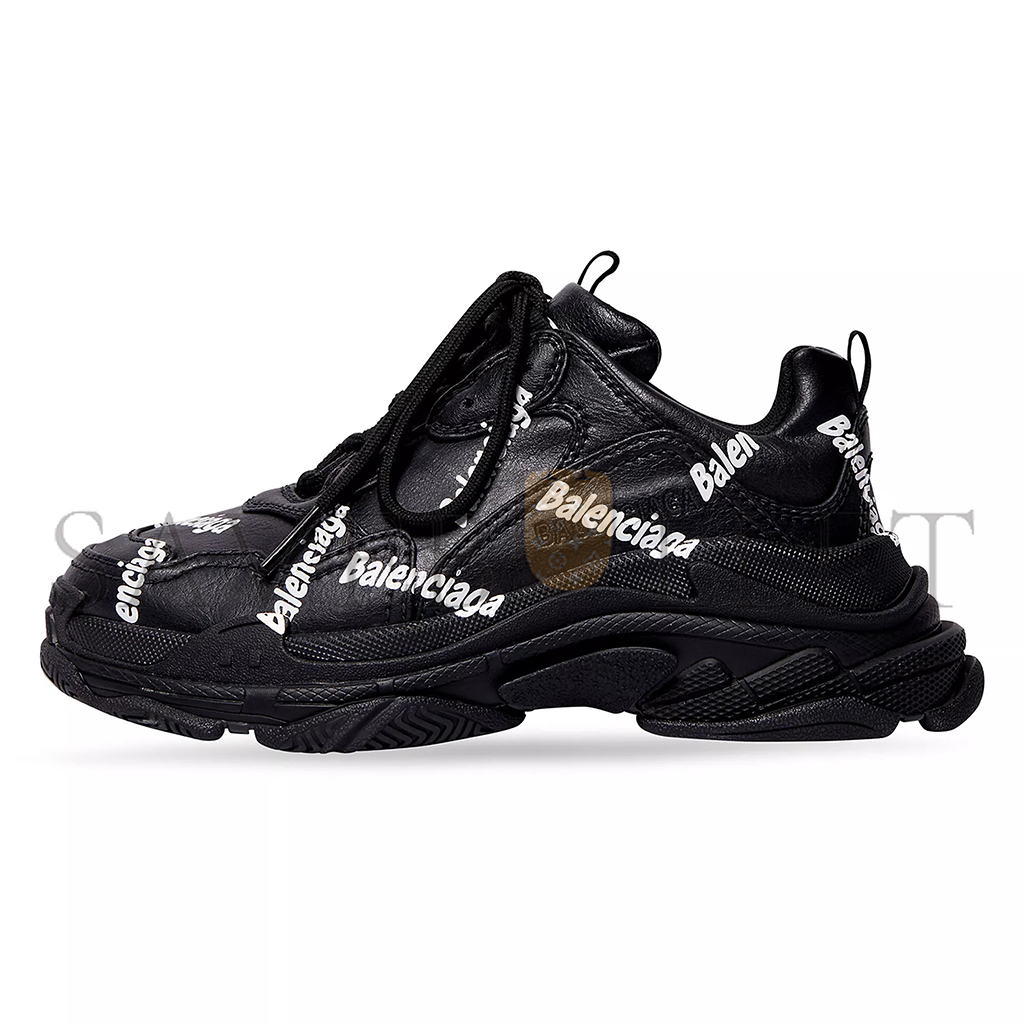 BALENCIAGA TRIPLE S LOGO-EMBELLISHED FAUX LEATHER TRAINERS 524039W2FAB1090