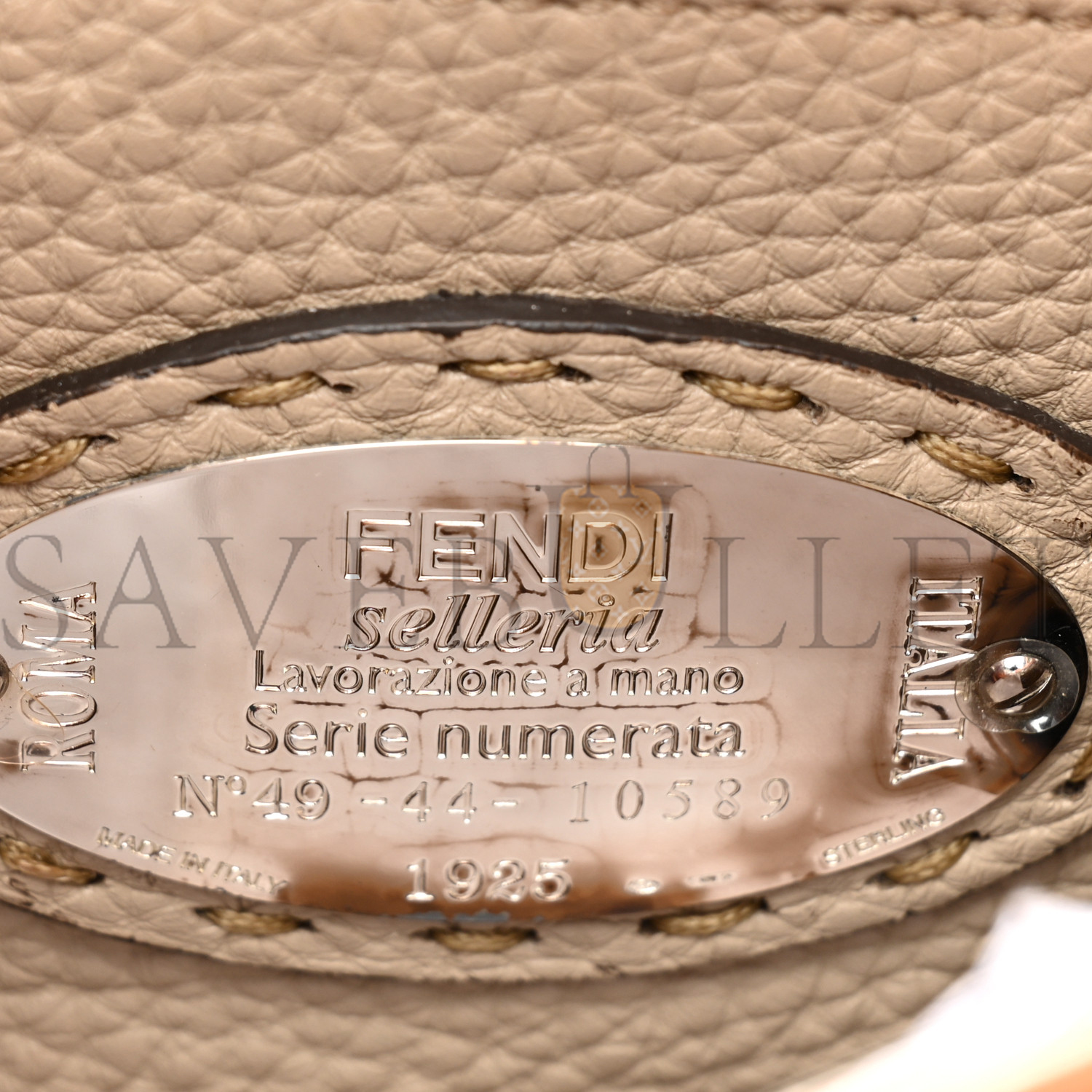 FENDI CUOIO ROMANO SELLERIA BI-COLOR MEDIUM PEEKABOO ICONIC SATCHEL ORANGE STONE (34*26*13cm)