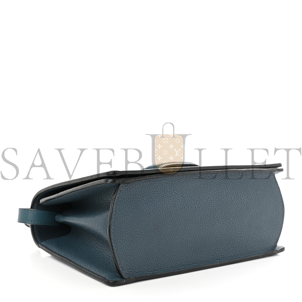 LOEWE GRAINED CALFSKIN MEDIUM BARCELONA SHOULDER BAG INDIGO (23*15*8cm)