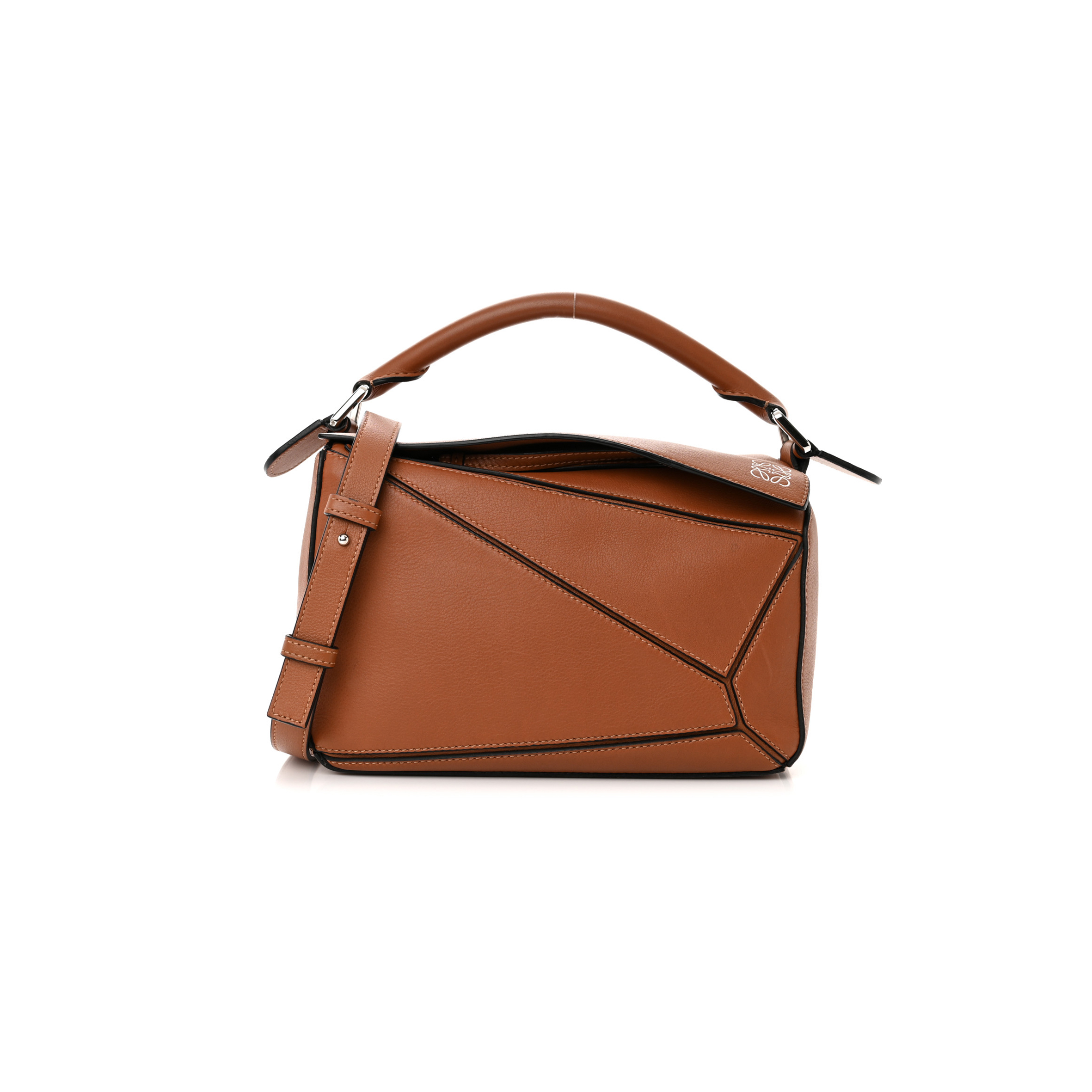 LOEWE CALFSKIN SMALL PUZZLE BAG TAN (24*16.5*10.5cm)