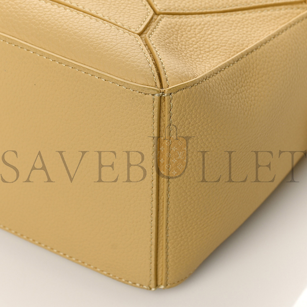 LOEWE CALFSKIN SMALL PUZZLE BAG DARK BUTTER (24*16.5*10.5cm)