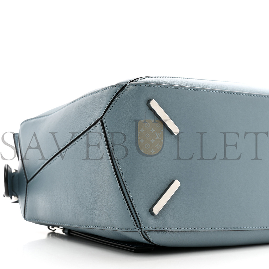 LOEWE CALFSKIN MEDIUM PUZZLE BAG STONE BLUE (29*19.5*14cm)