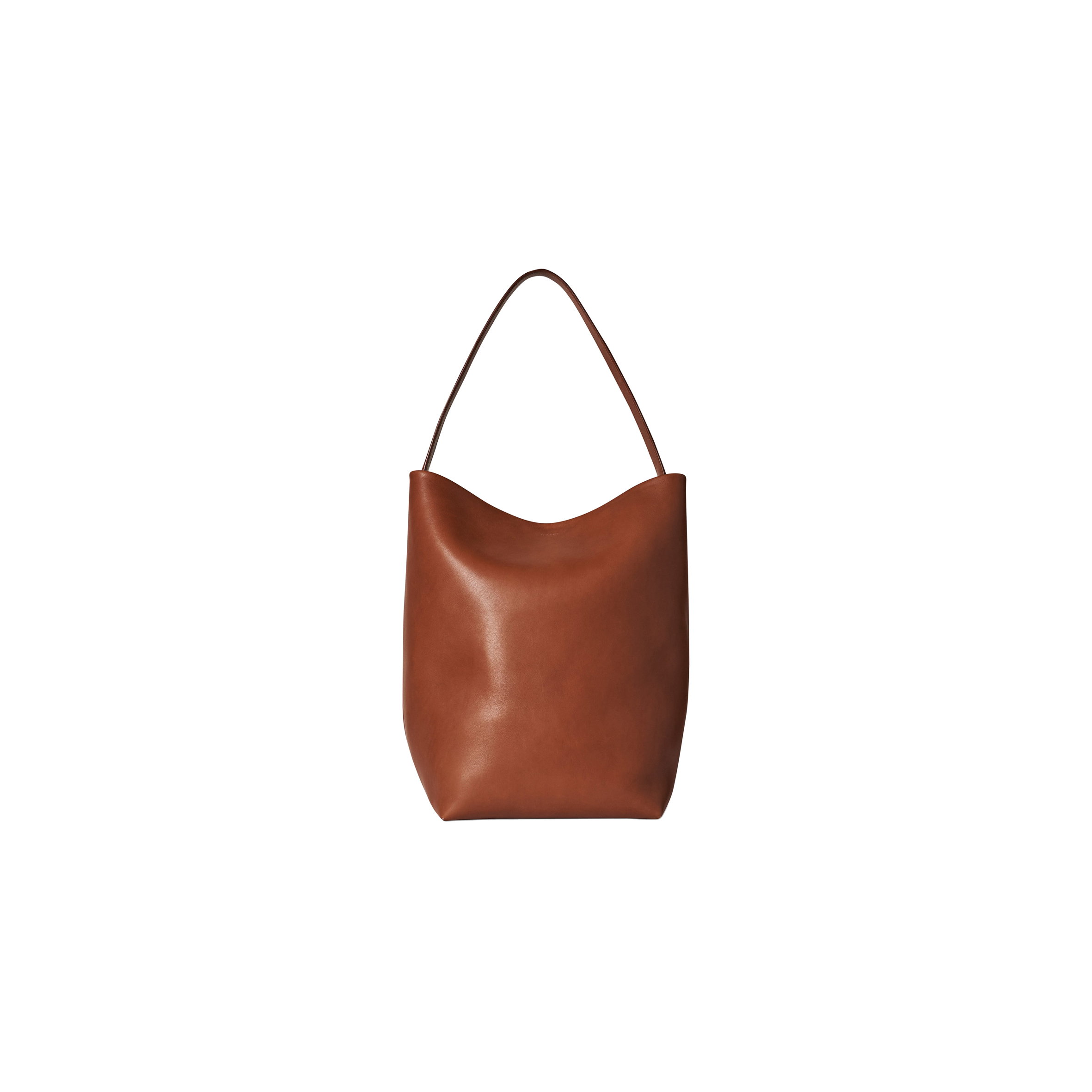 THE ROW LARGE NS PARK TOTE BAG IN LEATHER DARK CUIR W1273L72DCPLD (43*38*20cm)