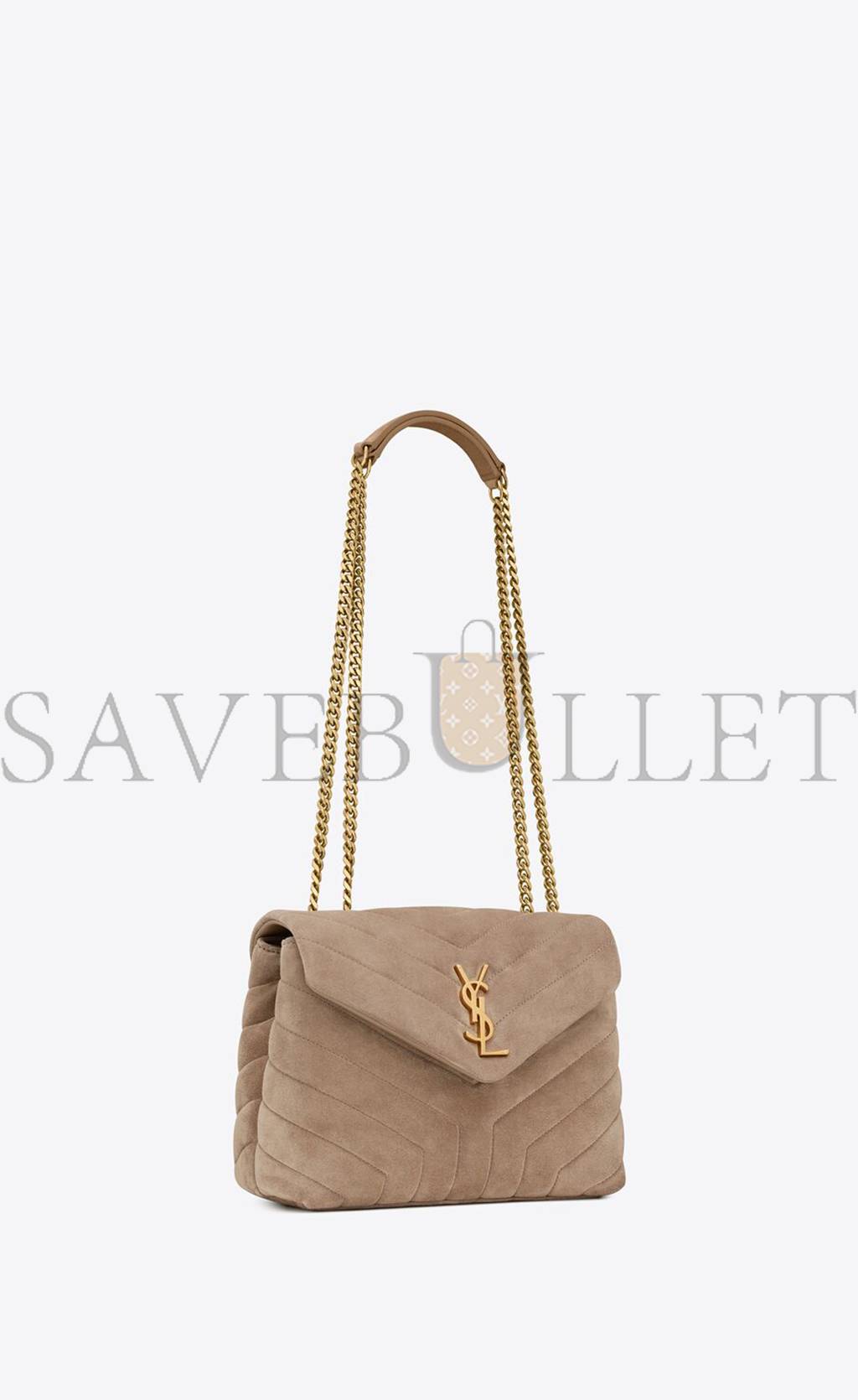 YSL LOULOU SMALL CHAIN BAG IN QUILTED &QUOT;Y&QUOT; SUEDE 4946991U8612346 (25*17*9cm)