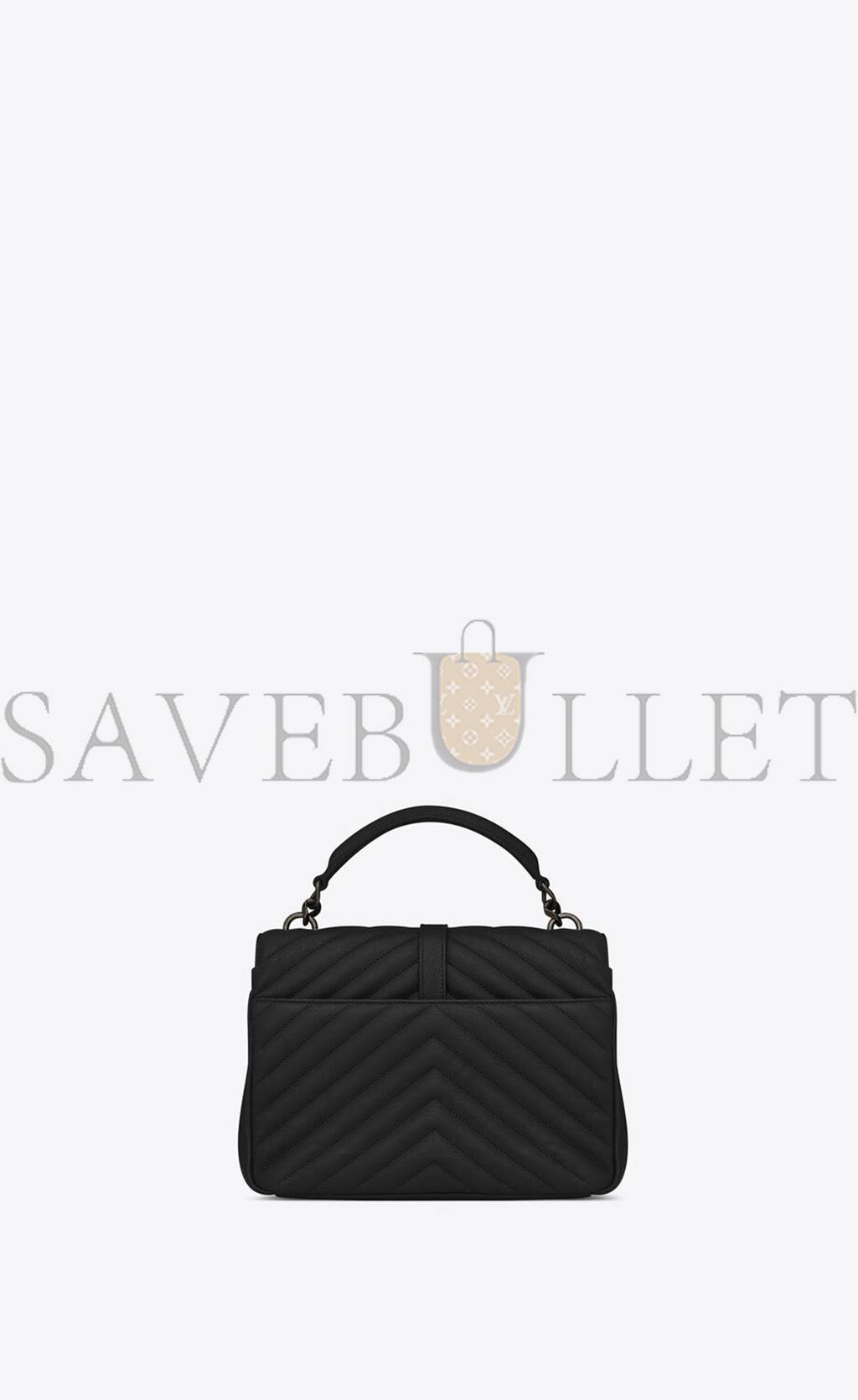 YSL COLLEGE MEDIUM CHAIN BAG IN QUILTED LEATHER 600279BRM041000 (24*17*6.5cm)