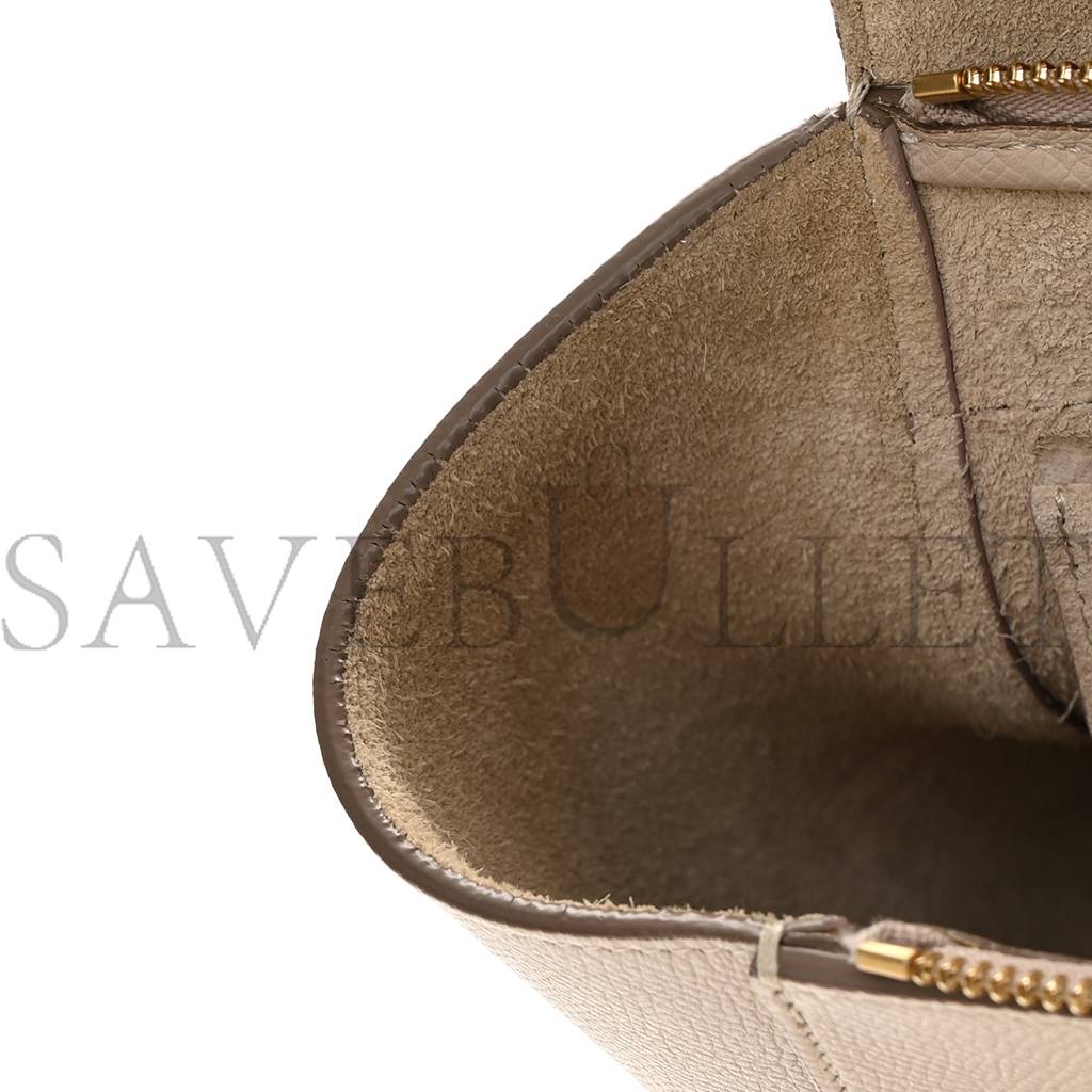 CELINE GRAINED CALFSKIN MICRO BELT BAG LIGHT TAUPE (24*22*13cm)