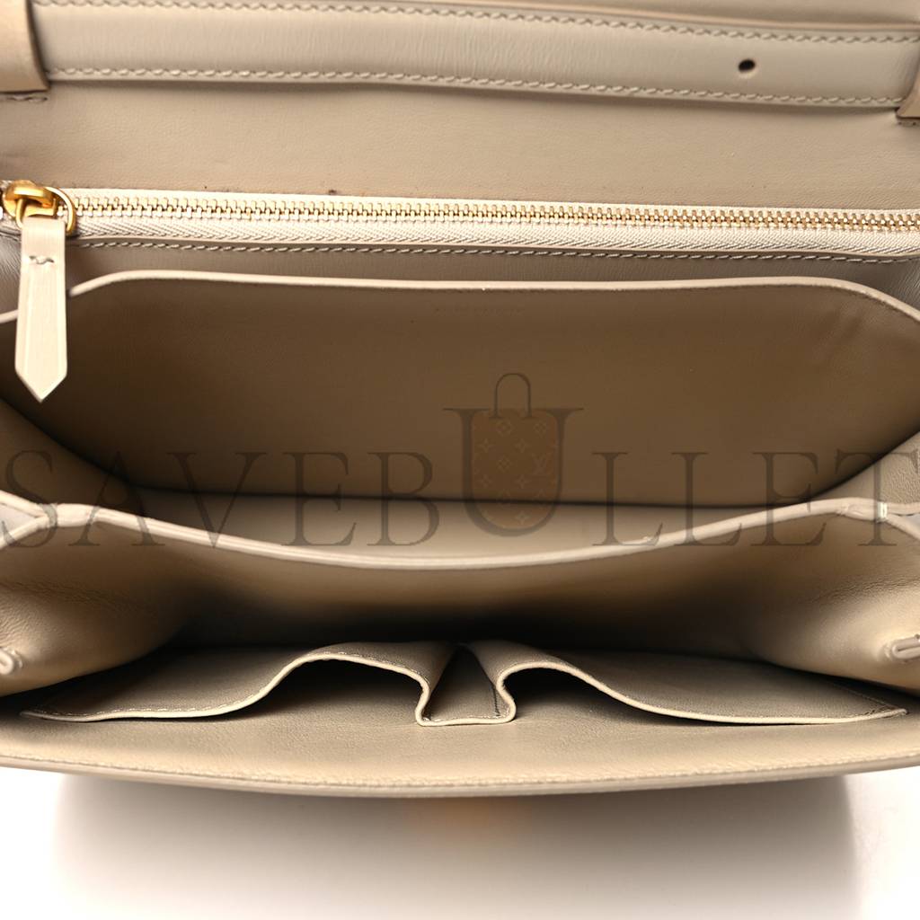 CELINE BOX CALFSKIN MEDIUM CLASSIC BOX FLAP BAG POWDER (23*18*6cm)