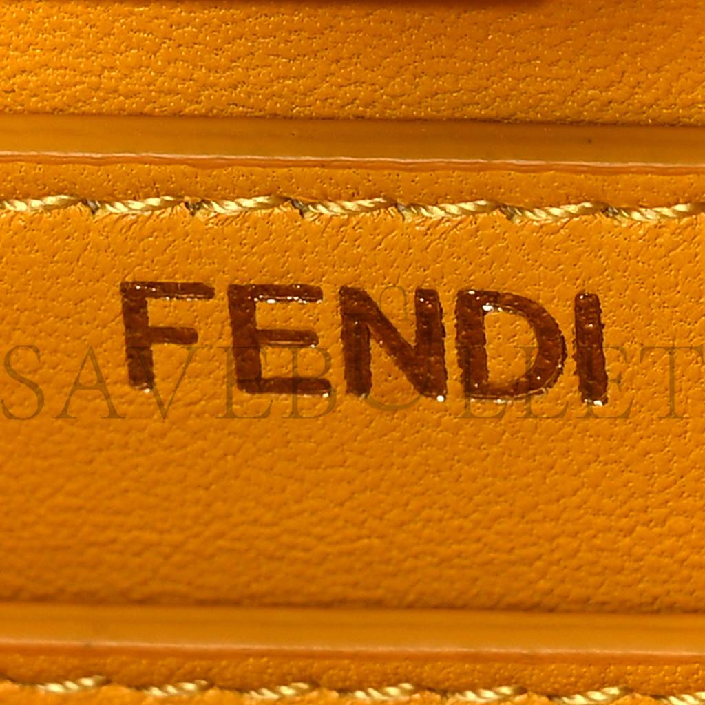 FENDI SHINY NAPPA PETITE PEEKABOO I SEE U SATCHEL MIMOSA (20*15*9cm)